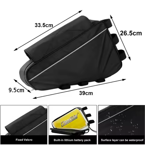 battery bag for electric bicycle, 36v, 48v, 60v, 72v, e-bike, triangular bags for black bicycle box,