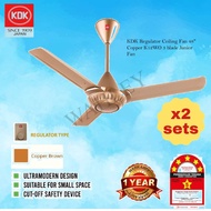 [ TWIN PACK ] KDK Regulator Ceiling Fan 48" Copper K12WO 3 blade Junior Fan ***2 SETS***