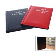 Coin Purse - World Coin Stock 120 Slot Coin Collection Album Wallet - Black