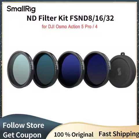 SmallRig ND Filter Kit Includes FSND8/16/32 CPL Filter & Snap-on Silicone Lens Cover for DJI Osmo Ac