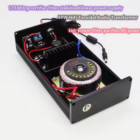 60W LT1083CP 5A Regulated Adjustable Linear Power supply output DC 5V 12V for HiFi DAC Headphone Amp