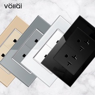 Vollai 20amp outlet socket for Air conditioning socket 2 Gang Universal Multiple Electrical Socket o