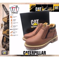 Men’s Safety Boot Steel Toe Caterpillar Kasut Safety Boot lelaki berzip Kasut Sarung Kerja Ada Besi Gempak bera