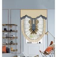 European Style Roman Curtain Roller Curtain Lifting Fan-Shaped Curtain Light Luxury American Style K