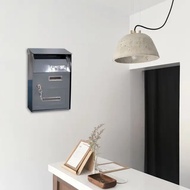 【Free-delivery】 Outdoor Post Box Vintage Mail Box Newspaper Letter Box Post Box With Lock Key Wall M