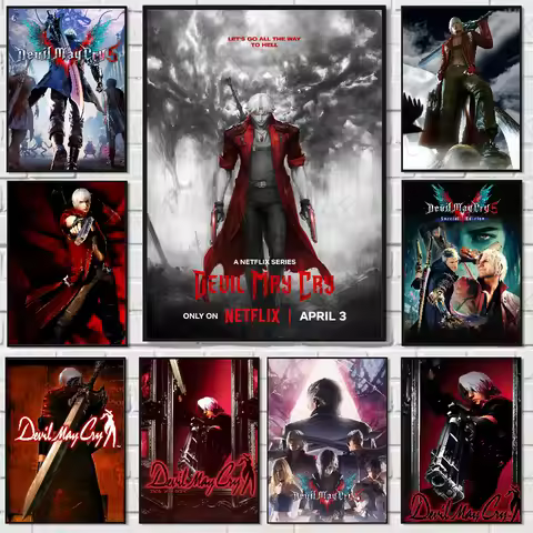 Game D-Devil M-May C-Cry Anime Poster Waterproof Wall Art High Quality Print Movie Posters For Livin