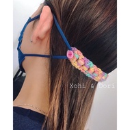 [Ready stock in M’sia] Handmade unique crochet face mask ear hook with collars （Free 3ply medical ma