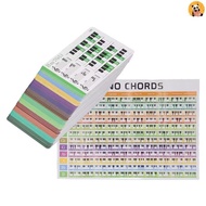 [CO] 120 Piano Chord Chart Colorful Electric Piano Reference Chord Flash Cards, Piano Music Beginner