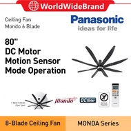 Panasonic Ceiling Fan 80 Inch Canopy Type  F-M20LYVBKRH Or Pipe Type F-M20LYVBKSH Mondo Motion Sensor Twin DC F-M20LY