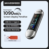 MOVESPEED SU10 1090MB/s Solid State PenDrive 2TB 1TB 512GB 256GB 128GB LCD USB3.2 Gen2 Type C Flash 