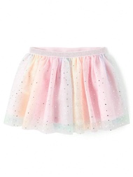 Toddler Girls Rainbow Ombre Tutu Skirt Sparkle Shine Glitter