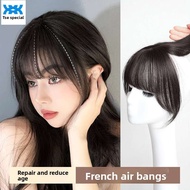 TSE 3D Wig French Air Bangs Natural Realistic Top Covering Gray Hair Hairpiece Age Reduction FJ-5214
