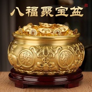 treasure bowl 黄铜聚宝盆 八福聚宝盆拉丝聚宝盆