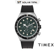 Timex Q Timex Three Time Zone Chronograph Men Watch Silicon TMTW2V70_00UJ