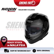 NOLAN N80-8 Gloss Black Helmet Full Face Helmet Motor Full Face Superbike SIRIM Intercom SHENGFATT