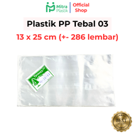 Plastik PP Lebar 13 Tebal 03 13x20 13x25 13x30 Kantong Plastik Bening Transparan