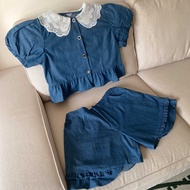 Jasmine denim Set ชุดเซ็ทยีนส์ เสิ้อ+กางเกง