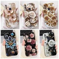 For Vivo Z5x Casing V1911A V1919A 1919 Cover Fashion Flower Cherry Soft Silicone Matte Bumper For Vi