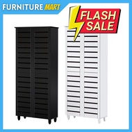 Furniture Mart 4 Door storage cabinet / rak kasut murah / rak kasut kayu bertutup / almari kasut ike