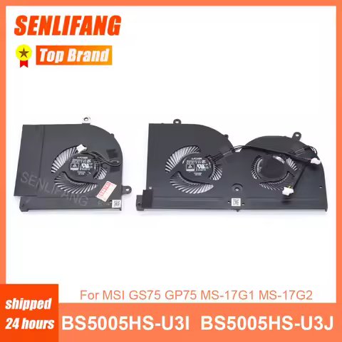 New CPU GPU Fan BS5005HS-U3I BS5005HS-U3J For MSI GS75 P75 MS-17G1 MS-17G2 DC5V 0.5A Laptop Cooling 