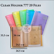 WLCMe! Clear Holder Map untuk Kertas Buku Folio Plastik File Holder 20 40 60