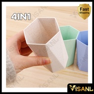 Wheatstraw Cups, Colorful Plastic Cups, Set of 4 Portable Coffee Tea Cups, Plastic Cups