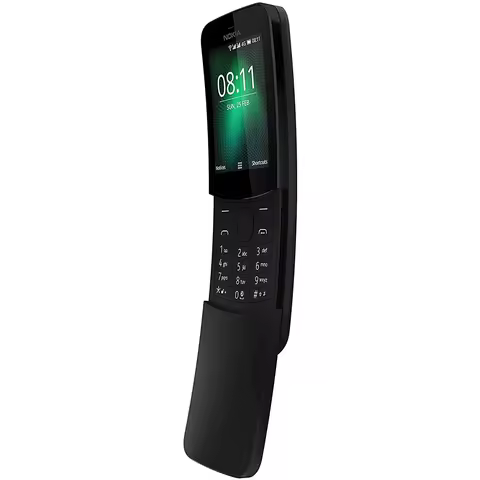 Nokia 8110 4G Banana Backup Phone 2SIM WIFI GPS 2MP KaiOS Bluetooth MP3 1500mAh 4GB+512MB Nokia Slid