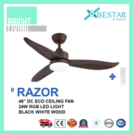 Bestar Razor 46/54 Inch Ceiling Fan with 24W RGB LED Light Kit