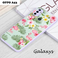 Softcase Glass Kaca Ungu/Lilac Oppo A53 - [GL32] - Case Oppo A53 - Casing Hp Oppo A53 - Case hp Oppo