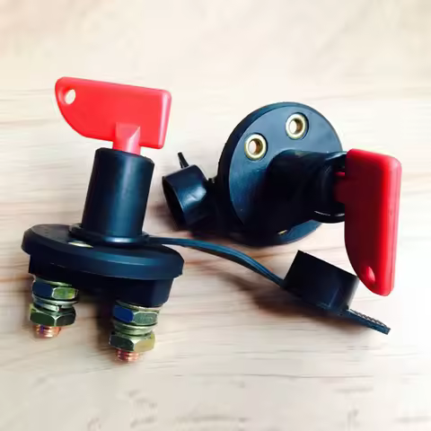 Professional Battery Isolator Switch Cut Off Disconnect 12V 300A Power Kill 60V 2 Keys Cover 1 Set C