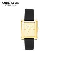 Anne Klein AK21L2706CHBK Rectangle Gold Tone Leather Band Watch