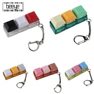 BEEYE Fidget Keychain, DIY Keyboard Keycap Finger Keyboard Cap,  Relief Stress 3 Keys Keys Button Pi