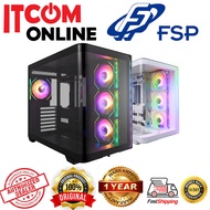 FSP M580 ATX CASING W/7 ARGB FANS + VITA-850GM GOLD PSU BLK/WHT