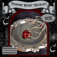 Gothic Necklace Vampire Heart PURE Blood Heart Necklace Women's Anti-Rust Titanium Necklace