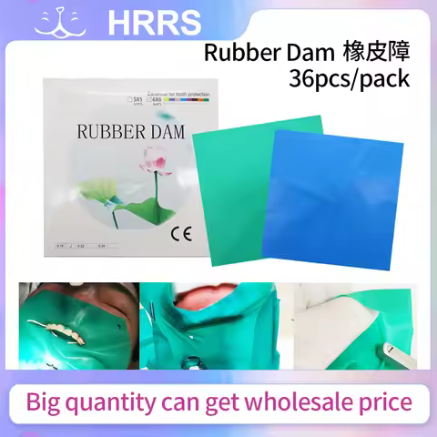 36pcs Dental Rubber Dam Natural Rubber Latex Barrier Dam Dental Dam Non Sterile Dam Dental Rubber Da