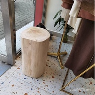 Solid Wood 9w Log Stool Bedside Table Stool Coffee Table Clothing Store Side Stump Table Sitting Orn
