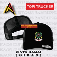 TOPI ORMAS GIBAS CINTA DAMAI INDONESIA / TOPI BASEBALL HITAM GIBAS / TOPI PRIA WANITA ENAK DI PAKAI 