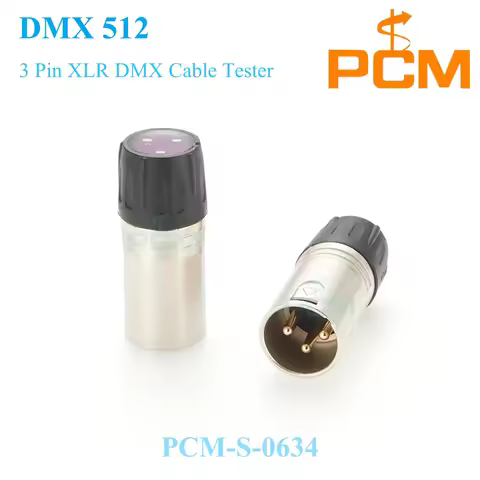 DMX 512 Signal Tester XLR 3-Pin Line Tester, DMX 512 Signal Line Fault Test Tool, for stage light si