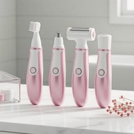Women's 4-in-1 Electric Shaver & Epilator Set, Pubic Hair Removal for Intimate Areas