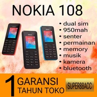 Handphone Nokia 108 New Fullset termurah merah BERGARANSI 1 TAHUN