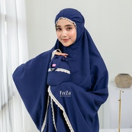 KATUN Adult Mukena Cotton Lace Small Bag Travel Premium FeeZa - Adult Mukena Premium Travel Mukena T