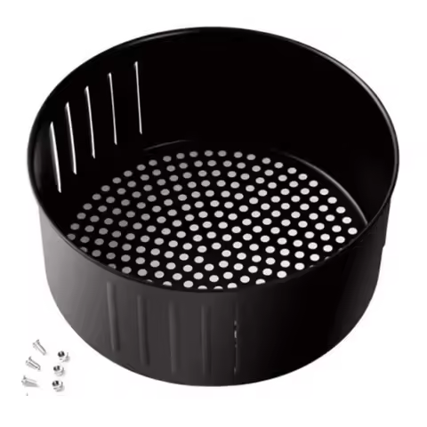 1 Pcs 3.5L Air Fryer Removable Cooking Basket For All Air Fryers Black Air Fryer Basket Capacity 2.6