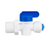 Water Purifier Fittings 1/2 quot; Male thread To 6.35 mm 9.53 mm Pipe Fast Connecting Ball Valve