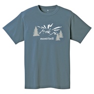 MONTBELL Wickron Tee (Asahi) Unisex Breathable T-shirt - Grey Blue