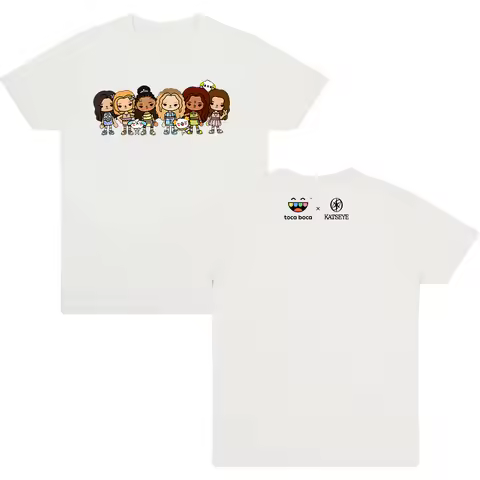 KATSEYE X Toca Boca T-Shirt KATSEYE New Merch Cotton High Quality T Shirts Cartoon Print Funny Cloth
