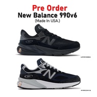 < wReorder > New Balance 990V6 Made in USA Triple Black/Navy Blue Sneakers for Men and Women Style