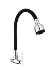 [SAKURA MARK] CABANA Stainless Steel 304 Wall Mounted Kitchen Tap c/w Black Flexible Hose Matt Black