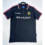 2025 New New Style 98-99 Manchester United White Black Retro Soccer Jersey Football Vintage Football