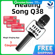 Healing Sound Q-38 Bluetooth Microphone 3 Coupons Karaoke Microphone Portable Microphone App