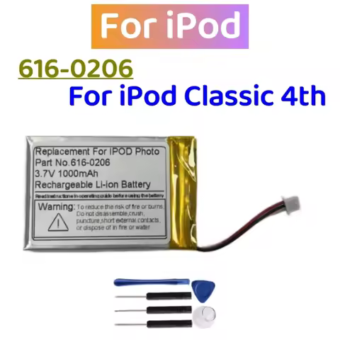 Replacement Battery 616-0206 616-0183 For Apple Ipod Classic 4th Gen / Photo U2 A1059 20 40GB Accumu